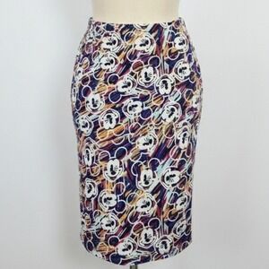 LuLaRoe Cassie Pencil Skirt‎ with Disney Mickey Mouse Print Woman's XS